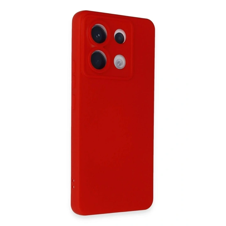 Mey İthalat®   Redmi Note 13 Pro 5G Kılıf Nano içi Kadife Silikon - Kırmızı