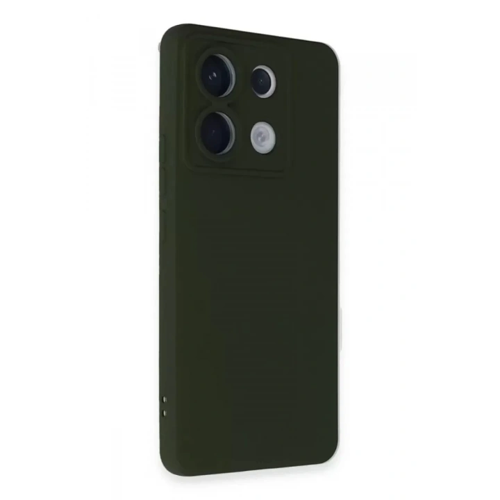 Mey İthalat®   Redmi Note 13 Pro 5G Kılıf Nano içi Kadife Silikon - Koyu Yeşil