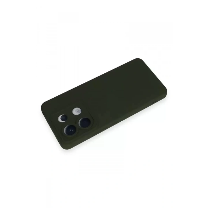 Mey İthalat®   Redmi Note 13 Pro 5G Kılıf Nano içi Kadife Silikon - Koyu Yeşil