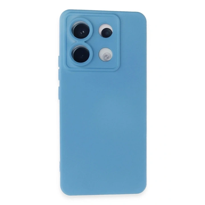 Mey İthalat®   Redmi Note 13 Pro 5G Kılıf Nano içi Kadife Silikon - Mavi