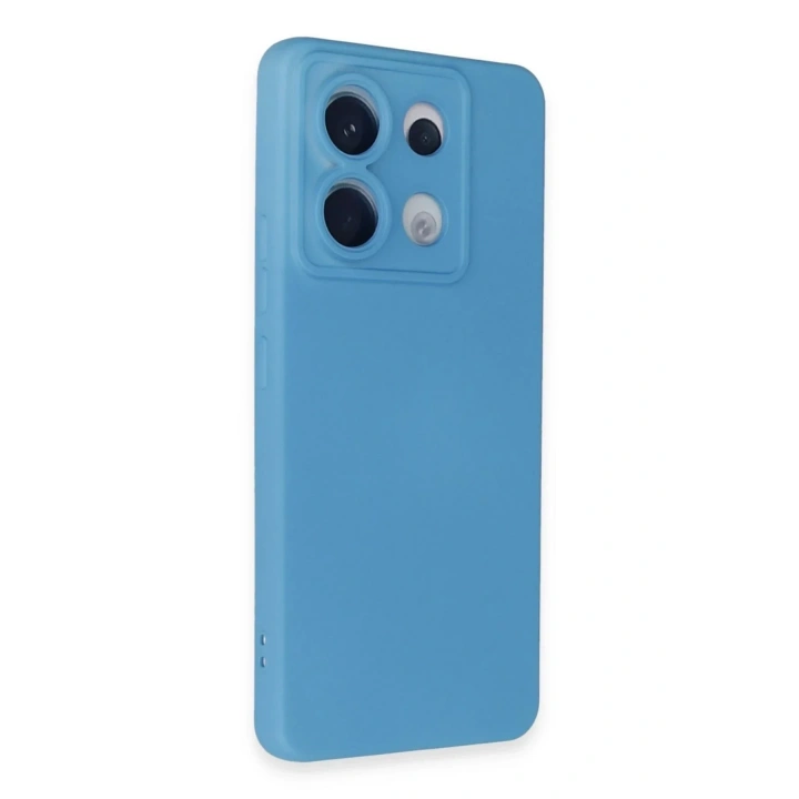 Mey İthalat®   Redmi Note 13 Pro 5G Kılıf Nano içi Kadife Silikon - Mavi