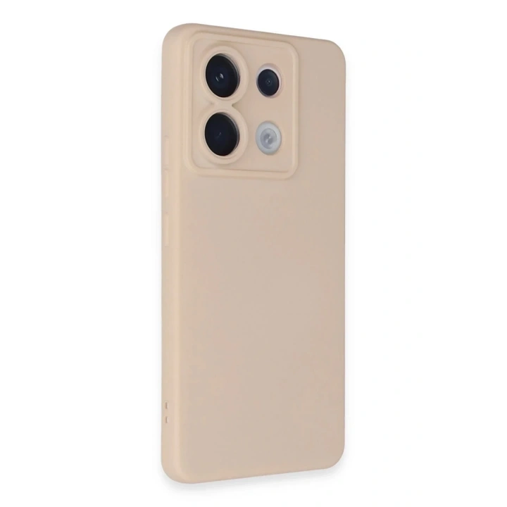 Mey İthalat®   Redmi Note 13 Pro 5G Kılıf Nano içi Kadife Silikon - Pudra
