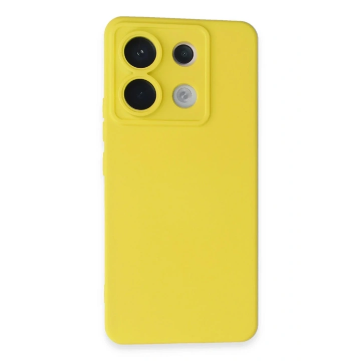 Mey İthalat®   Redmi Note 13 Pro 5G Kılıf Nano içi Kadife Silikon - Sarı