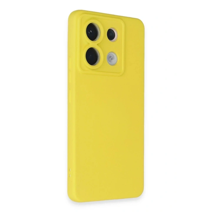 Mey İthalat®   Redmi Note 13 Pro 5G Kılıf Nano içi Kadife Silikon - Sarı
