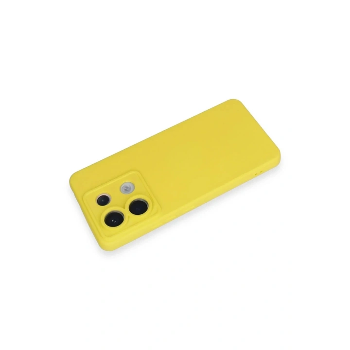 Mey İthalat®   Redmi Note 13 Pro 5G Kılıf Nano içi Kadife Silikon - Sarı