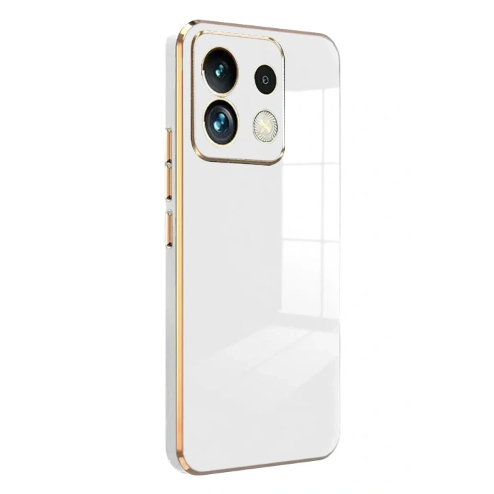 Mey İthalat®   Redmi Note 13 Pro 5G Kılıf Volet Silikon - Beyaz