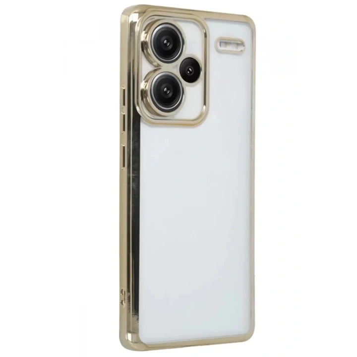 Mey İthalat®   Redmi Note 13 Pro Plus Kılıf  Lensli Silikon - Gold
