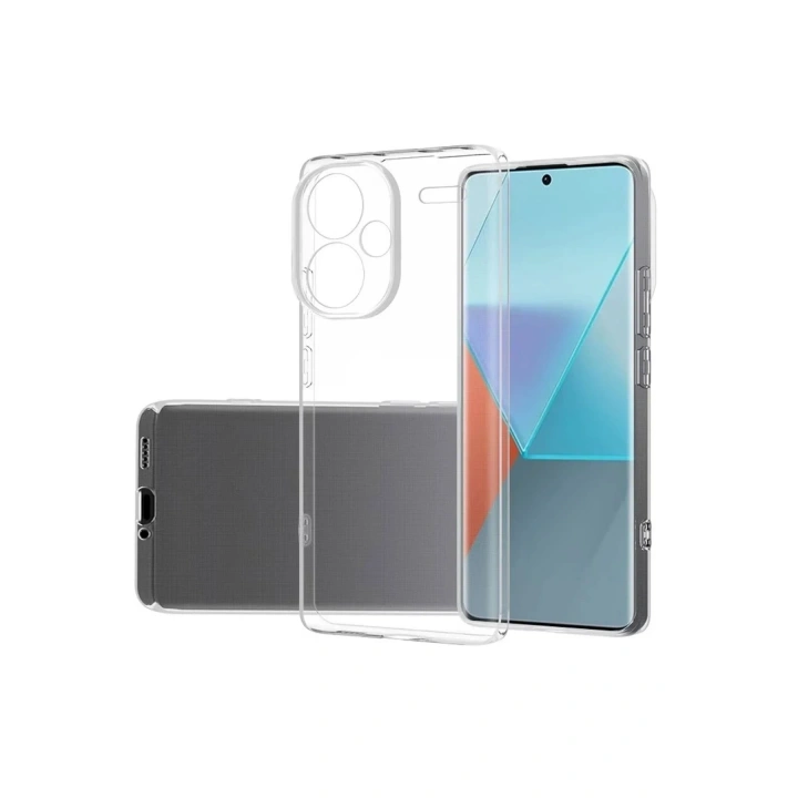 Mey İthalat®   Redmi Note 13 Pro Plus Kılıf Lüx Şeffaf Silikon
