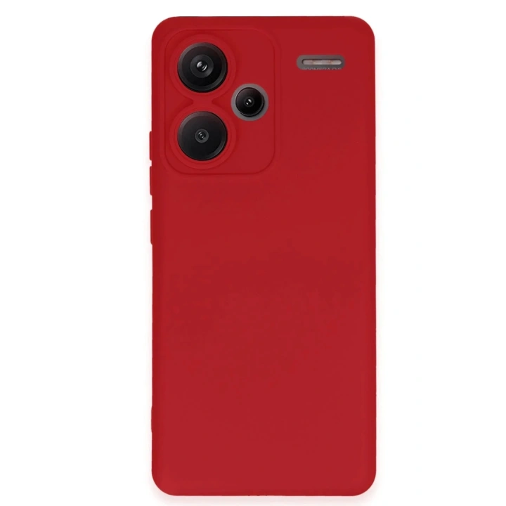 Mey İthalat®   Redmi Note 13 Pro Plus Kılıf Nano içi Kadife Silikon - Kırmızı