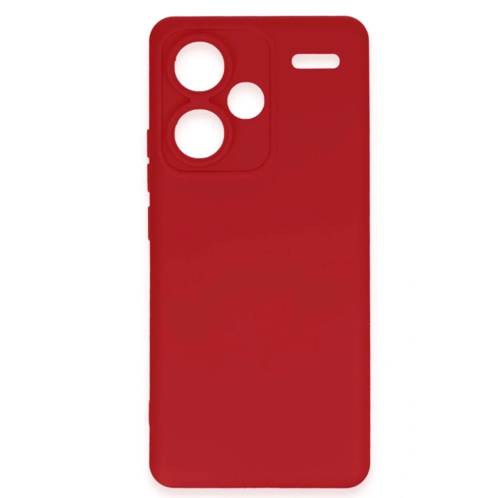 Mey İthalat®   Redmi Note 13 Pro Plus Kılıf Nano içi Kadife Silikon - Kırmızı