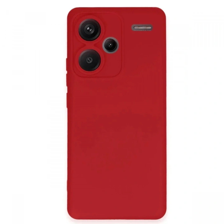 Mey İthalat®   Redmi Note 13 Pro Plus Kılıf Nano içi Kadife Silikon - Kırmızı
