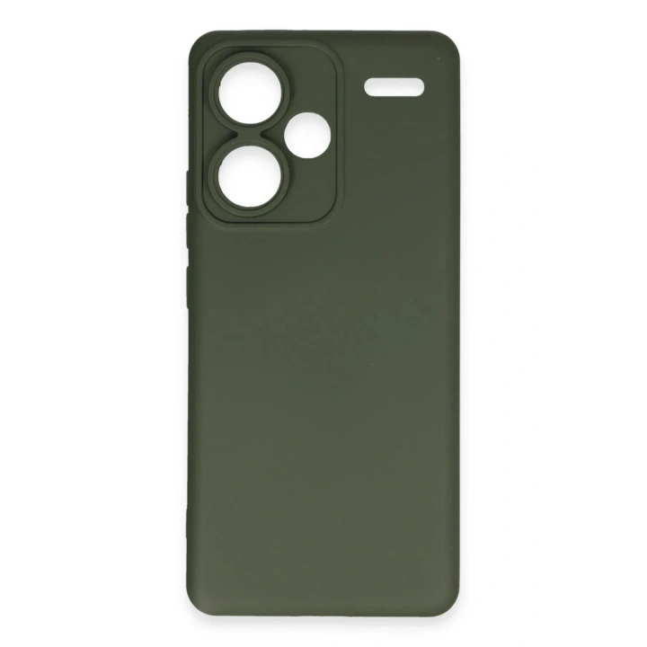 Mey İthalat®   Redmi Note 13 Pro Plus Kılıf Nano içi Kadife Silikon - Koyu Yeşil
