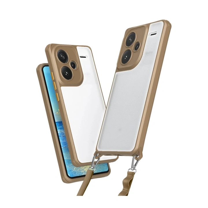 Mey İthalat®   Redmi Note 13 Pro Plus Kılıf Penta Silikon Kılıf - Çöl Titanyum