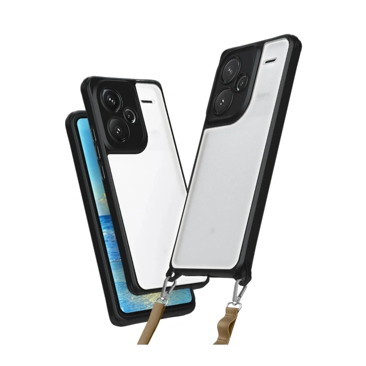 Mey İthalat®   Redmi Note 13 Pro Plus Kılıf Penta Silikon Kılıf - Siyah