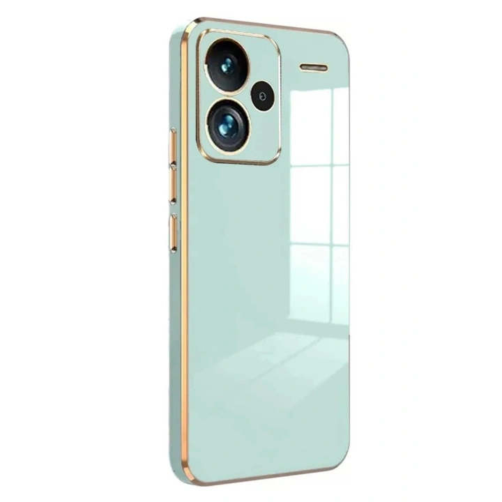 Mey İthalat®   Redmi Note 13 Pro Plus Kılıf Volet Silikon - Açık Yeşil