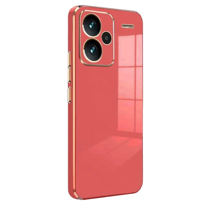 Mey İthalat®   Redmi Note 13 Pro Plus Kılıf Volet Silikon - Kırmızı