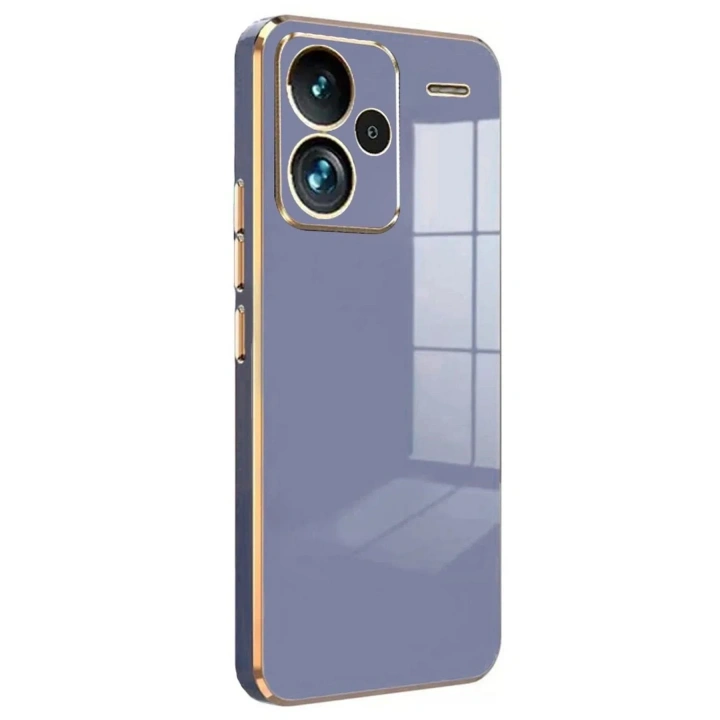 Mey İthalat®   Redmi Note 13 Pro Plus Kılıf Volet Silikon - Mavi