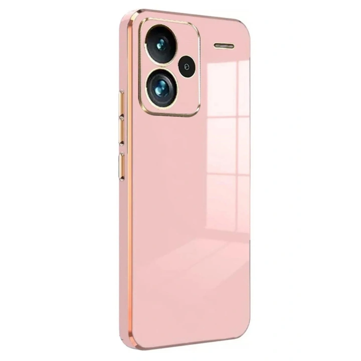 Mey İthalat®   Redmi Note 13 Pro Plus Kılıf Volet Silikon - Pembe