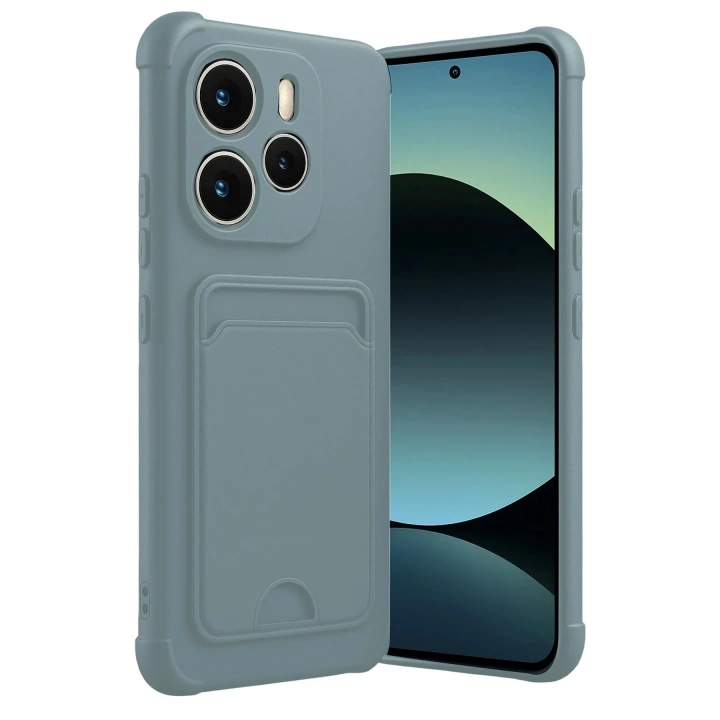 Mey İthalat®   Redmi Note 14 4G Kelvin Kartvizitli Silikon - Açık Yeşil