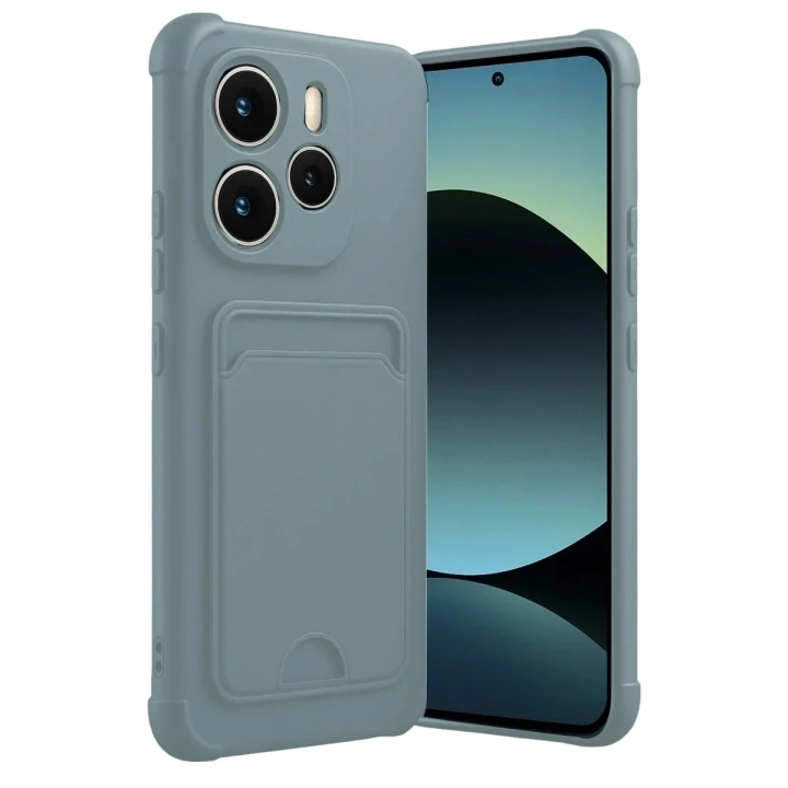 Mey İthalat®   Redmi Note 14 4G Kelvin Kartvizitli Silikon - Açık Yeşil