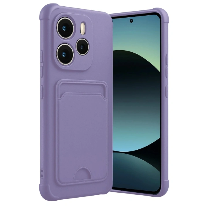 Mey İthalat®   Redmi Note 14 4G Kelvin Kartvizitli Silikon - Lila