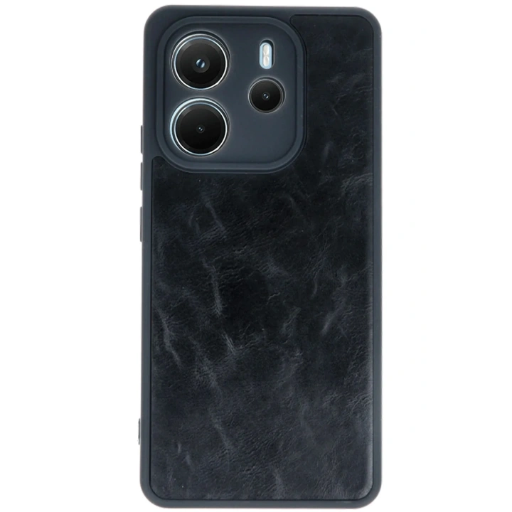Mey İthalat®   Redmi Note 14 4G Kılıf Aras Deri Kapak - Siyah