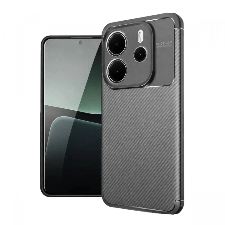 Mey İthalat®   Redmi Note 14 4G Kılıf Auto Focus Karbon Kapak - Gri