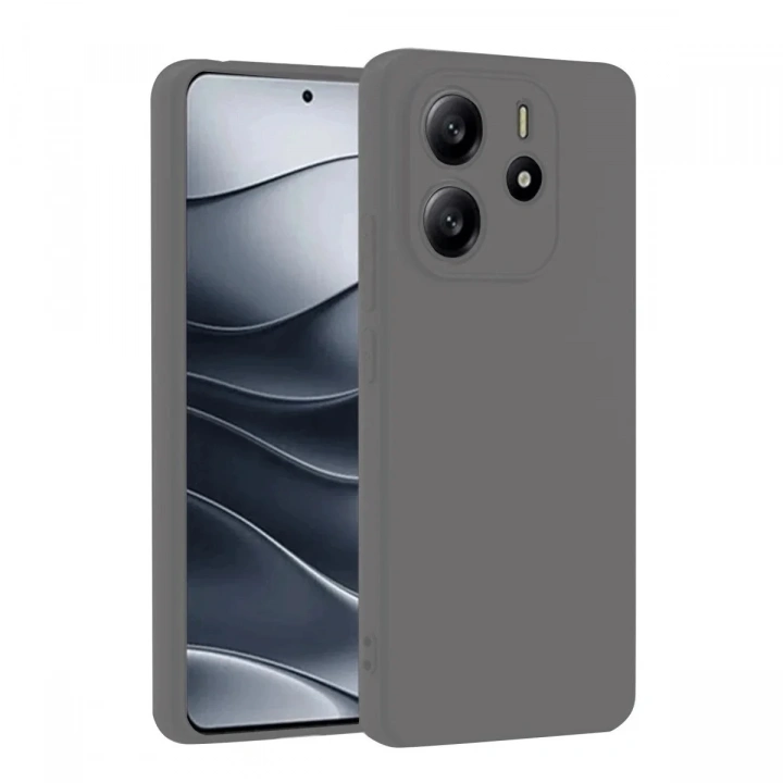 Mey İthalat®   Redmi Note 14 4G Kılıf First Silikon - Gri