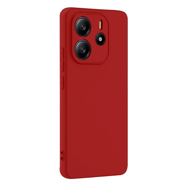 Mey İthalat®   Redmi Note 14 4G Kılıf First Silikon - Kırmızı