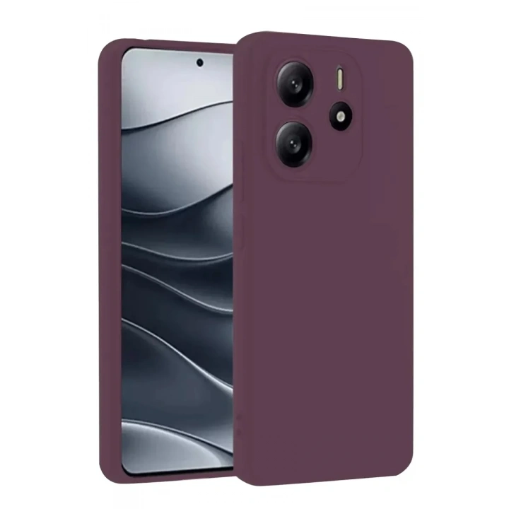 Mey İthalat®   Redmi Note 14 4G Kılıf First Silikon - Mürdüm