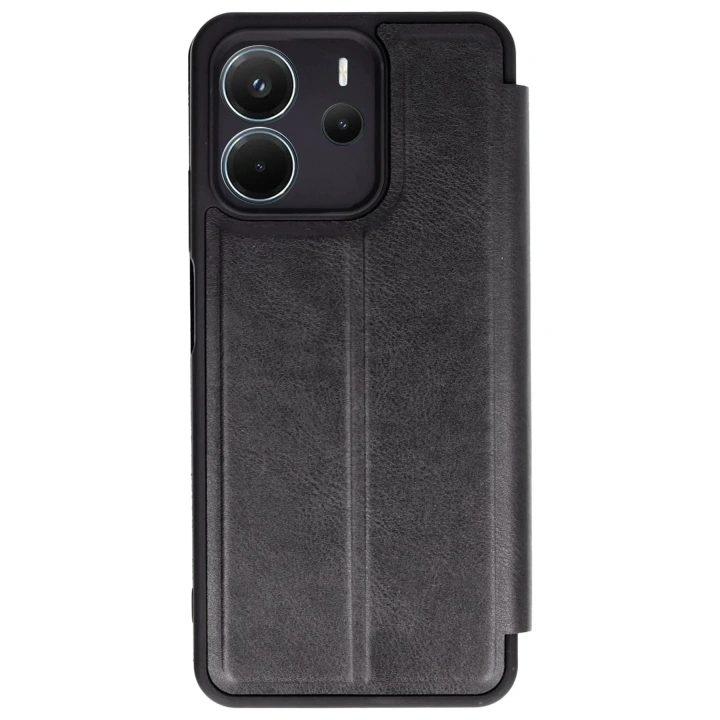 Mey İthalat®   Redmi Note 14 4G Kılıf Flip Cover - Siyah