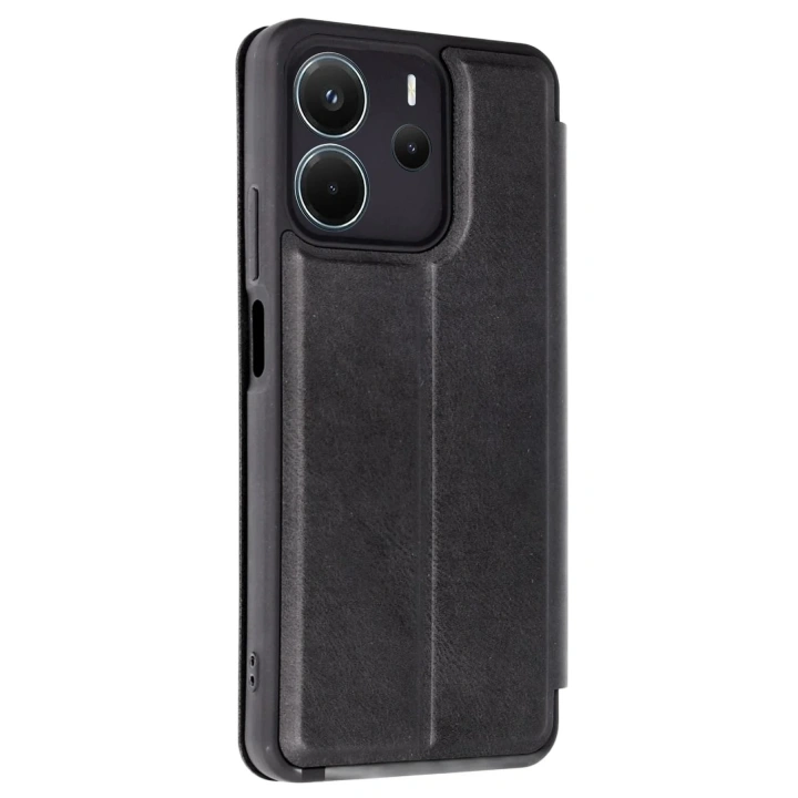 Mey İthalat®   Redmi Note 14 4G Kılıf Flip Cover - Siyah