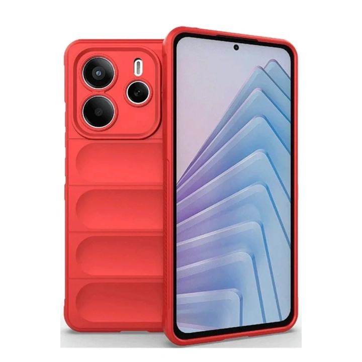 Mey İthalat®   Redmi Note 14 4G Kılıf Optimum Silikon - Kırmızı