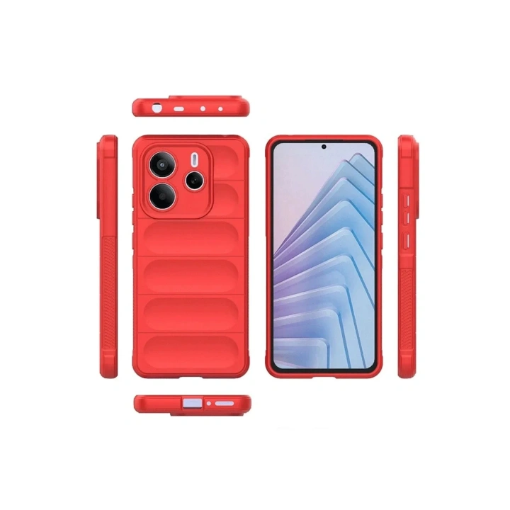 Mey İthalat®   Redmi Note 14 4G Kılıf Optimum Silikon - Kırmızı