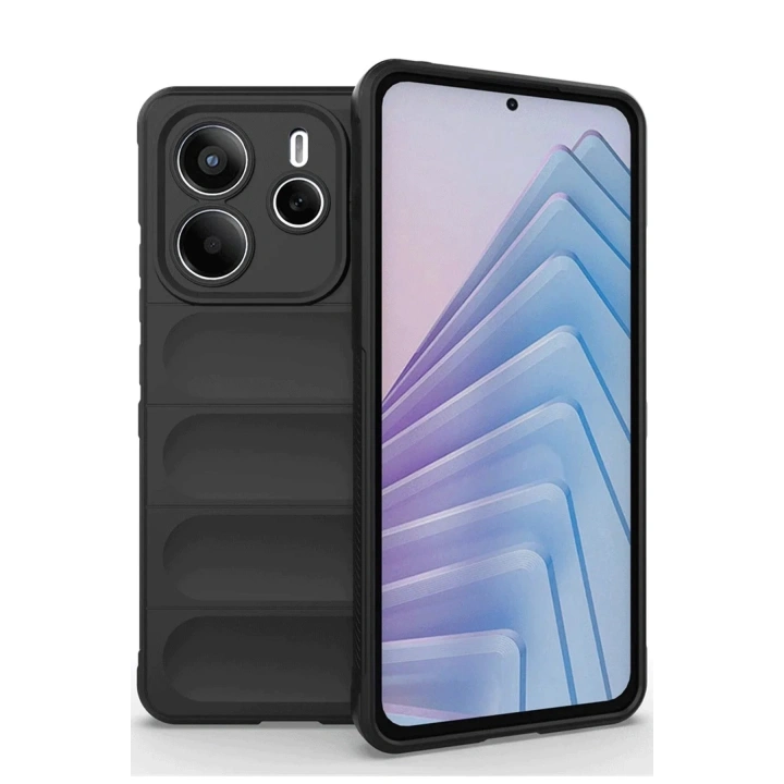 Mey İthalat®   Redmi Note 14 4G Kılıf Optimum Silikon - Siyah