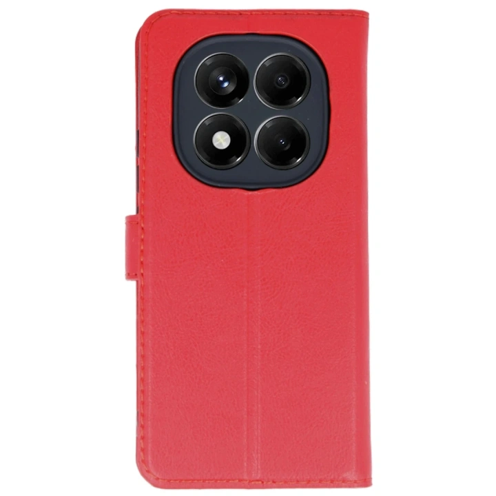 Mey İthalat®   Redmi Note 14 4G Kılıf Trend S Plus Kapaklı Kılıf - Kırmızı