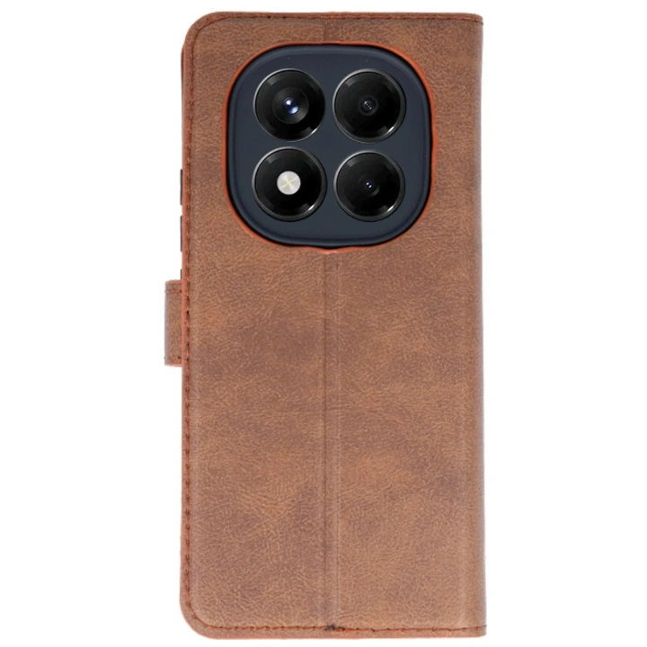 Mey İthalat®   Redmi Note 14 4G Kılıf Trend S Plus Kapaklı Kılıf - Taba