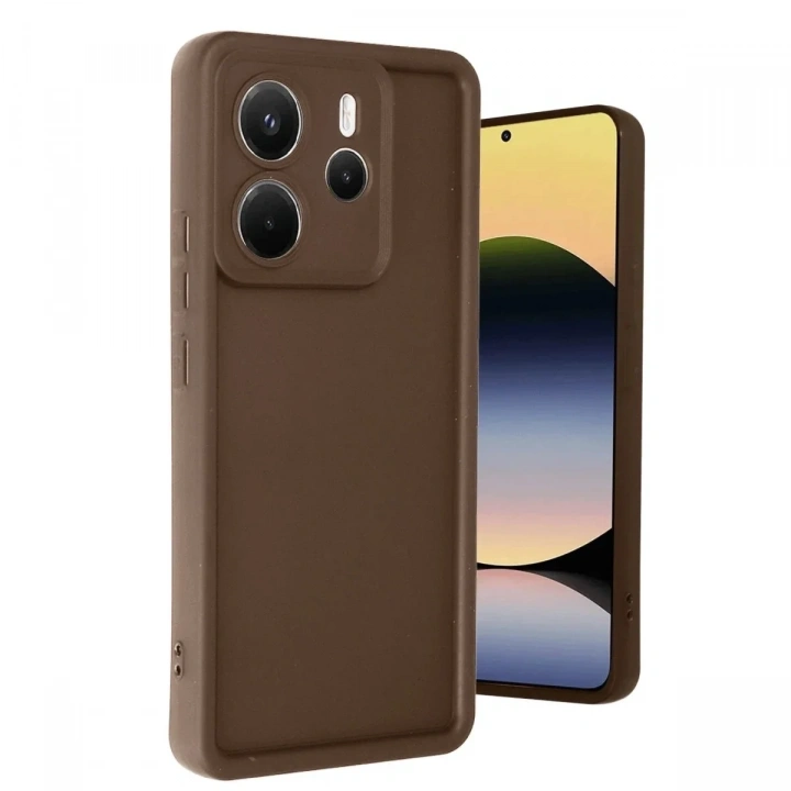 Mey İthalat®   Redmi Note 14 4G Kılıf Viera Silikon - Kahverengi