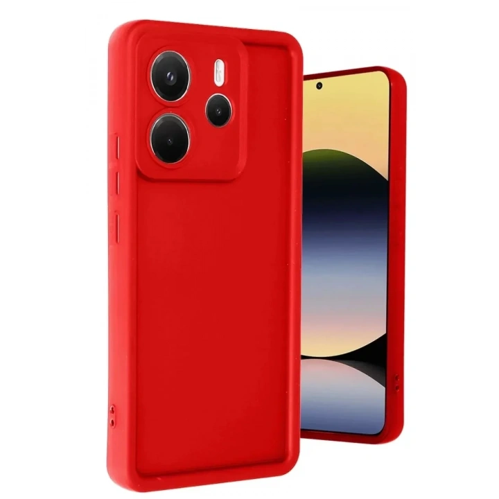 Mey İthalat®   Redmi Note 14 4G Kılıf Viera Silikon - Kırmızı
