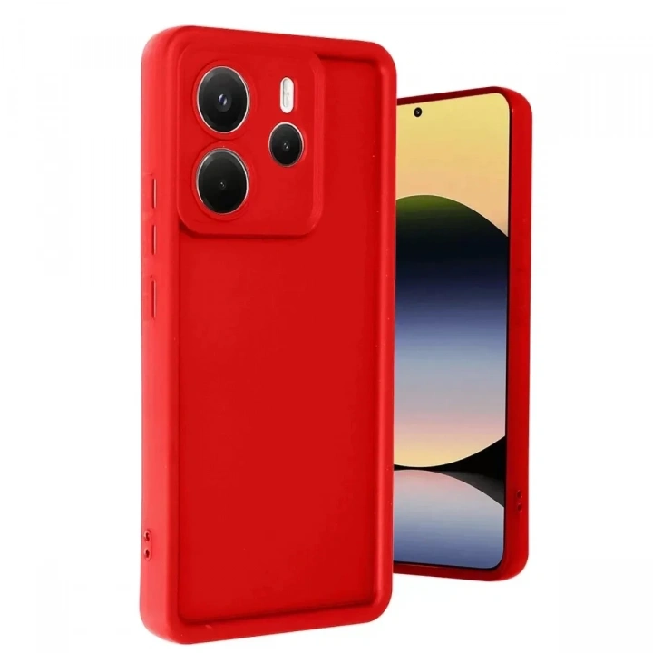 Mey İthalat®   Redmi Note 14 4G Kılıf Viera Silikon - Kırmızı
