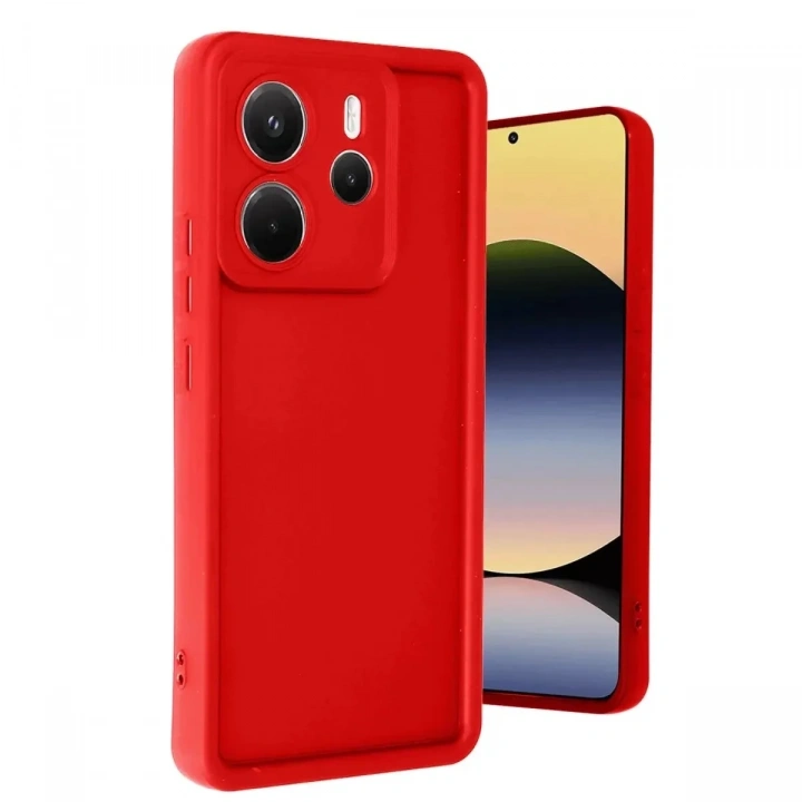 Mey İthalat®   Redmi Note 14 4G Kılıf Viera Silikon - Kırmızı