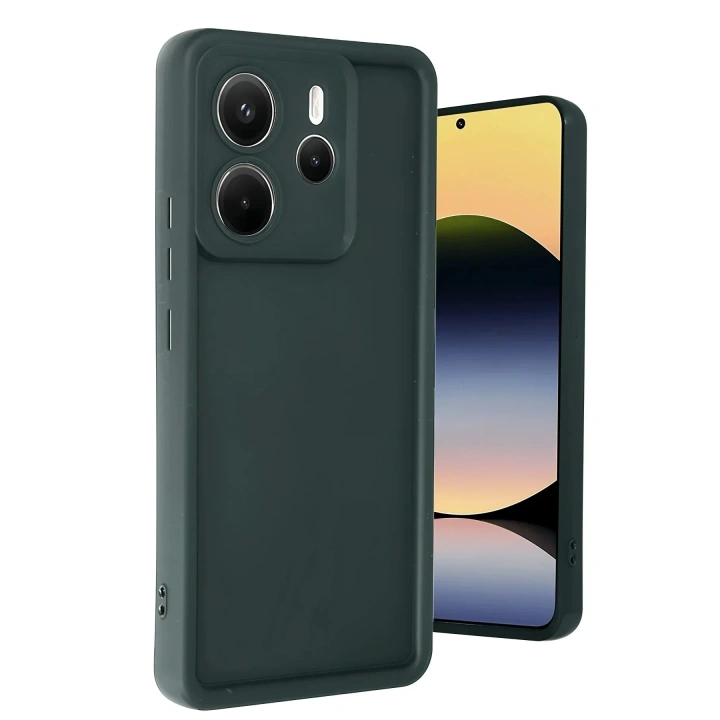Mey İthalat®   Redmi Note 14 4G Kılıf Viera Silikon - Koyu Yeşil