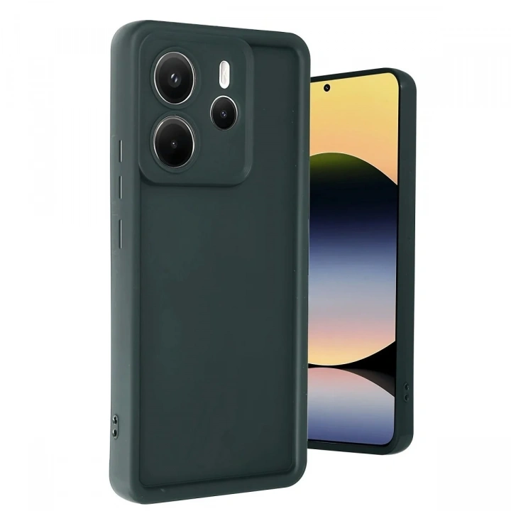 Mey İthalat®   Redmi Note 14 4G Kılıf Viera Silikon - Koyu Yeşil