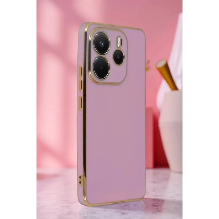Mey İthalat®   Redmi Note 14 4G Kılıf Volet Silikon - Mor