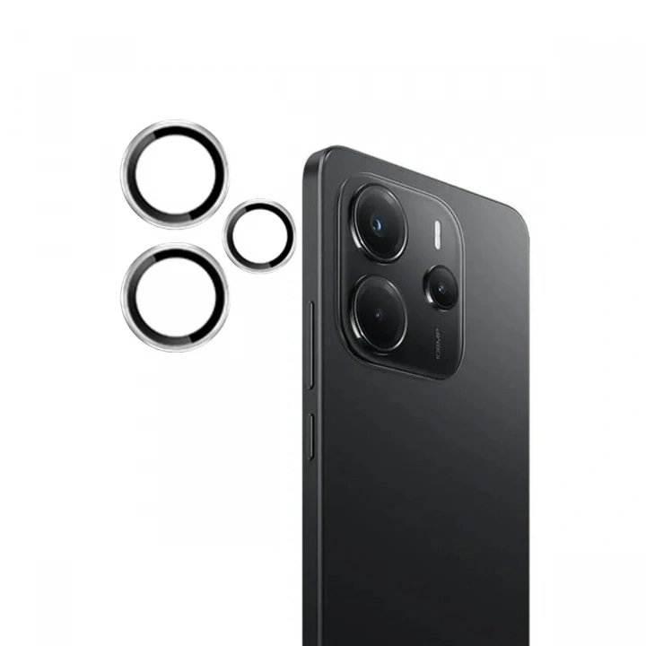 Mey İthalat®   Redmi Note 14 4G PVD Metal Kamera Lens - Gümüş