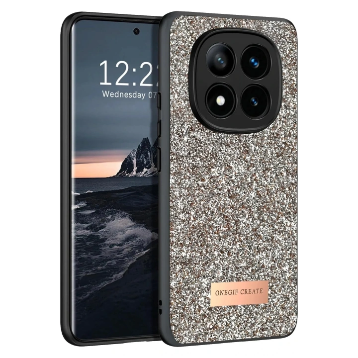 Mey İthalat®   Redmi Note 14 Pro 4G Bright Simli Kapak - Gold