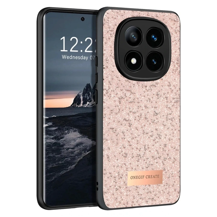 Mey İthalat®   Redmi Note 14 Pro 4G Bright Simli Kapak - Pembe