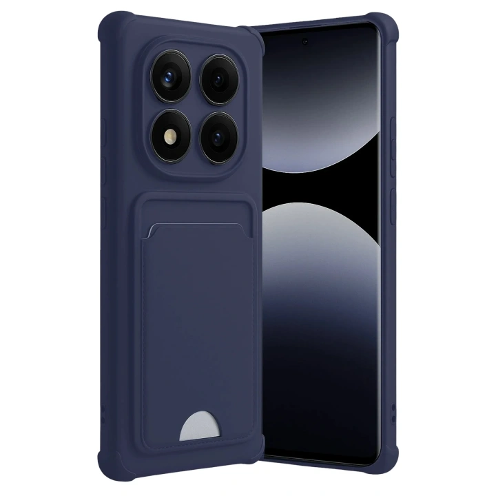 Mey İthalat®   Redmi Note 14 Pro 4G Kelvin Kartvizitli Silikon - Lacivert