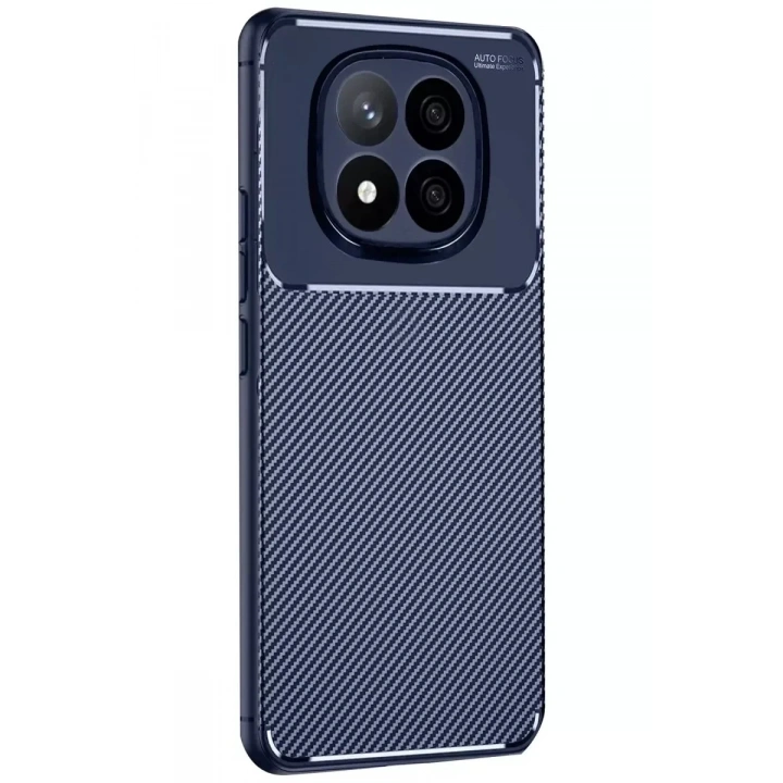 Mey İthalat®   Redmi Note 14 Pro 4G Kılıf Auto Focus Karbon Kapak - Lacivert