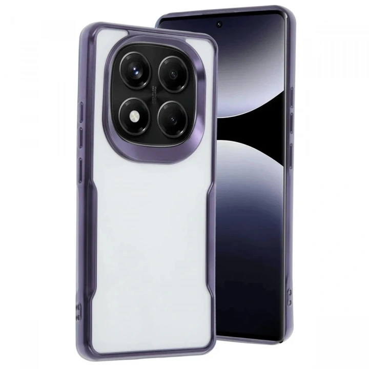 Mey İthalat®   Redmi Note 14 Pro 4G Kılıf Boyi Silikon Kapak - Derin Mor